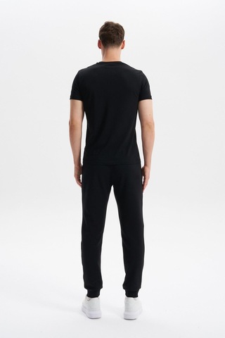 AR-MA Arma Erkek Slim Fit Örme Interlok Basic Dar Paça Eşofman Altı Arka Ve Yan Fleto Fermuar Cepli Paçalar Ribanalı %80 Pamuk %14 Polyester %6 Elastane K30174998902 Siyah