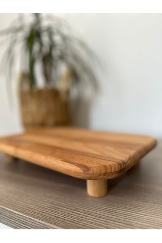 Bambu Kesme Tahtası Ayaklı Doğal Ahşap Sunum Tahtası Kahve Sunum Tahtası Ve Kesme Tahtası Ahşap