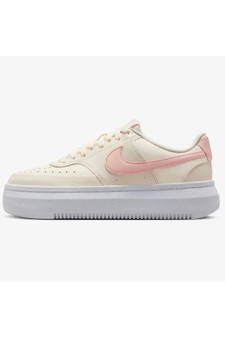 Nike Court Vision Alta Leather Womens Sneaker Hakiki Deri Kadın Günlük Spor Ayakkabı Krem Krem