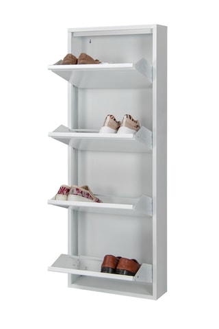 Kaser Metal 4'Lü Metal Ayakkabılık Beyaz