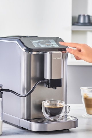 Homend Coffeebreak 5008H Kahve Öğütücülü,Süt Köpürtücülü,Dokunmatik Ekranlı Full Otomatik Espresso Makinesi