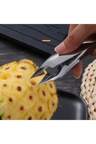 Dancemonkey 2 Takım 4'lü Ananas Bıçağı, Paslanmaz Çelik Meyve Bıçağı Gümüş