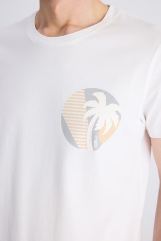 Twn Slim Fit Ekru Petek Örgü %100 Pamuklu T-shirt 4ec1438311202 E01