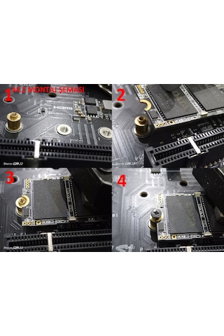 Asus Uyumlu M2 M.2 Nvme Ssd Montaj Vida Seti
