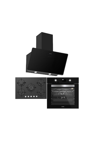 Silverline CS5801E7B01 S2-bo6502b02 Soho Davlumbaz 3457 Ankastre Set Siyah