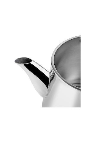 Nehir Alya Mini Küçük Boy Paslanmaz Çelik 0.80-1.90 Lt. Çaydanlık Takımı Gri