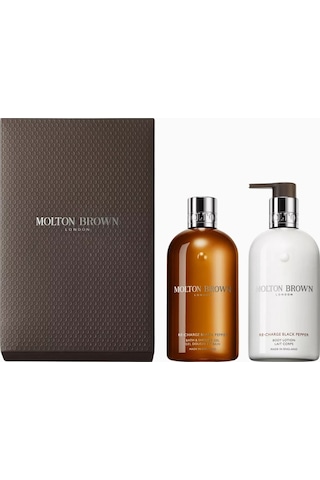 Molton Brown Re-charge Black Pepper Lüks Duş Jeli Ve Losyon Hediye Seti Duş Jelleri 300 Ml