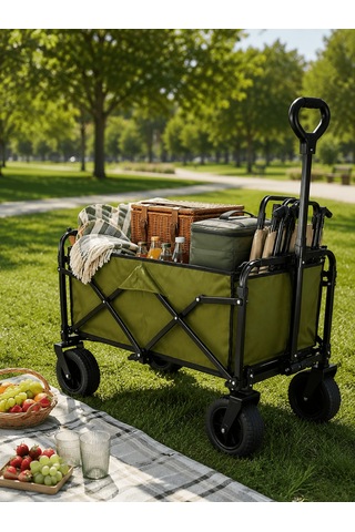 Lexroo 130 Kg Taşıma Kapasiteli Katlanabilir Wagon Taşıma Arabası