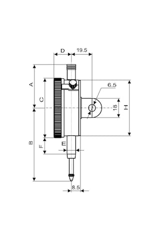 Fett 0-5mm Pld Ekonomik Tip Küçük Çap Komparatör Saati