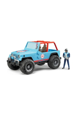 Jeep Cross Mavi Safari Aracı Ve Kasklı Pilotu