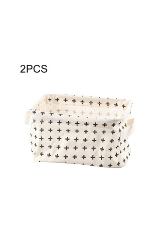 Tongxida 2 Adet Tuval Masaüstü Depolama Sepeti Saplı Çeşitli Eşya Saklama Kutusu Çapraz, Kullanışlı Tasarım Diğer