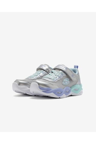 Skechers Twısty Glow Büyük Kız Çocuk Gri Işıklı Spor Ayakkabı 303717l Smlt Gri