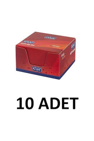 Kraf 10 Paket Küp Blok Beyaz 8x8 Cm 115g