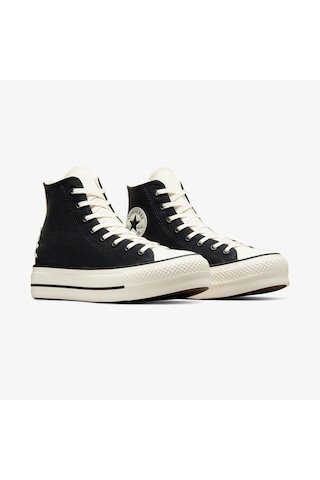 Converse Chuck Taylor All Star Crafted Laces Lift Kadın Siyah Platform Sneaker A12552c Siyah