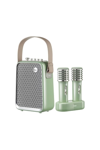 Songbird-hq Çift Karaoke Mikrofonlu 6 Ses Efektli 50 Watt Taşınabilir Bluetooth Hoparlör-129264