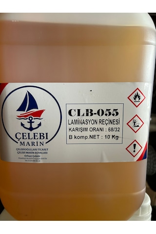 Çelebi Marin Epoksi Laminasyon Reçinesi Elyaf Reçinesi Ahşap Fiber Tekneler İçin 2/1 Karışımlı 30 Kg