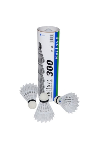 Badminton Topu 6 lı Set Beyaz Mantar Uçlu Bedminton Topu