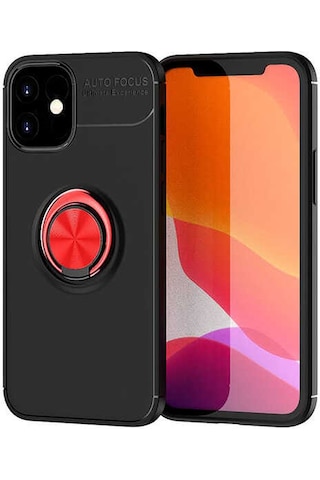 Apple Uyumlu iPhone 12 Mini Uyumlu Zore Ravel Silikon Kılıf-siyah-kırmızı Siyah-Kırmızı -