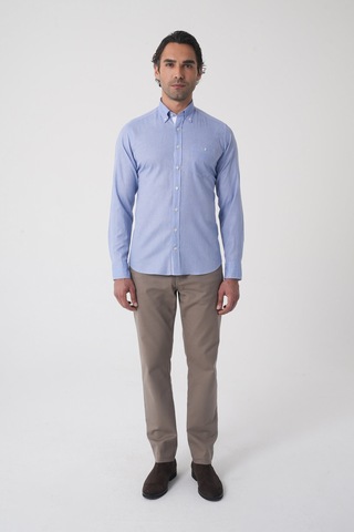 Bisse Erkek Regular Fit Uzun Kol Mavi Gömlek Gmktn250016 D35 Mavi