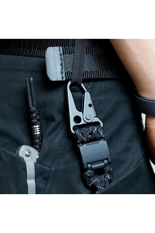 Besthome1 Dağcılık Tokalara Sahip Ağır Hizmet Tırmanma Karabina 32mm Siyah Siyah