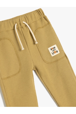 Koton Beli Bağlamalı Pamuklu Jogger Eşofman Altı Yeşil 5smb40015tk Yeşil