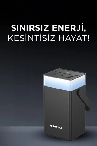 Acil Durum Kamp Bataryası Günlük Kullanım Taşınabilir Batarya 60000 Mah Trm-1061 Siyah 22,5w Çok Renkli