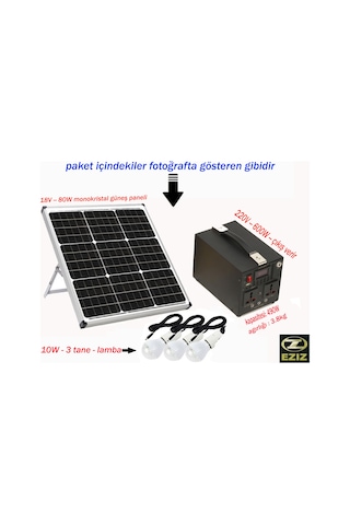 güneş enerjili solar jeneratör taşınabilir powerbank EZIZ marka