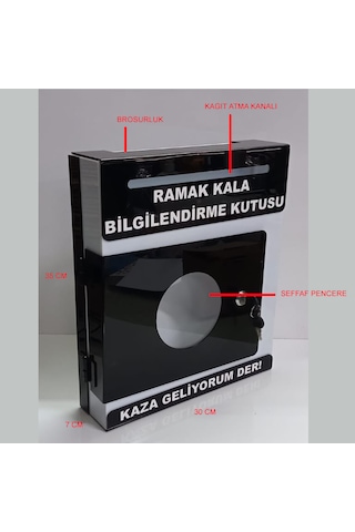 Siyah Pleksi A-4 Ramak Kala Kutusu