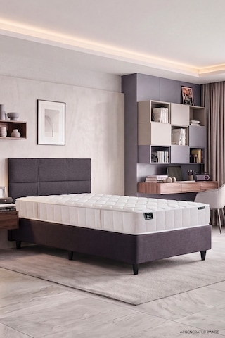 Yataş Supreme Star Canto New Deep Yatak Baza Başlık 3'lü Set- Antrasit 120 x 200