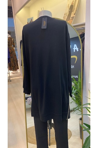 İnvee Fermuar Detayli Tunik 7047 Siyah Siyah