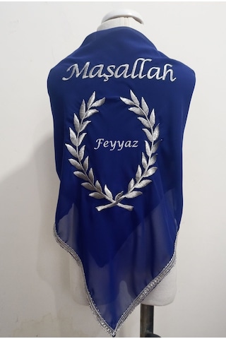 Moms And Babies İsimli Sünnet Şalı Omuz Örtüsü Maşallah Nakış Işlemeli Kına Şalı Atkı Eldiven Isme Özel