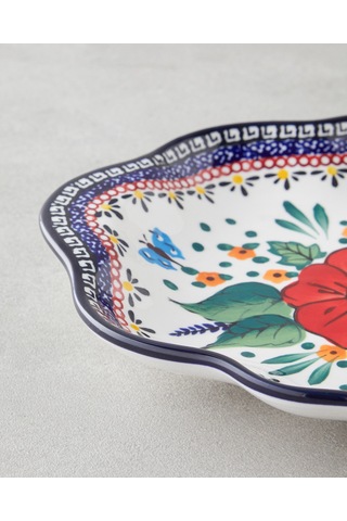 English Home Whimsy Stoneware Kayık Tabak 35 Cm Renkli Çok Renkli