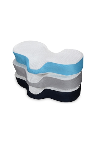 Reedark Boyun Ağrısını Rahatlatan Hafızalı Köpük Ortopedik Yastık - Nefes Alabilir Kılıflı Lacivert