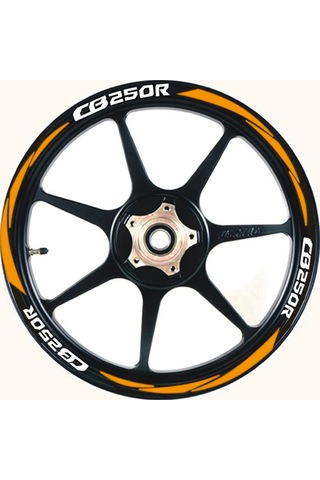 Yeni Özel Motosiklet Jant Şeridi Cb250r Uyumlu Beyaz-turuncu Sağ-sol/ön-arka