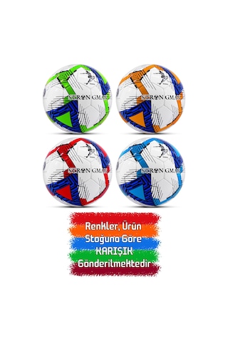 Telvesse Futbol Topu Pompalı Set Profesyonel El Dikişli Dayanıklı Sert Zemin Halı Saha Topu 701 No:5 Karışık Renkli