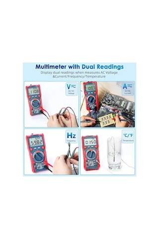 Astroai Dijital Multimetre Trms 6000 Counts Test Cihazi M6kor