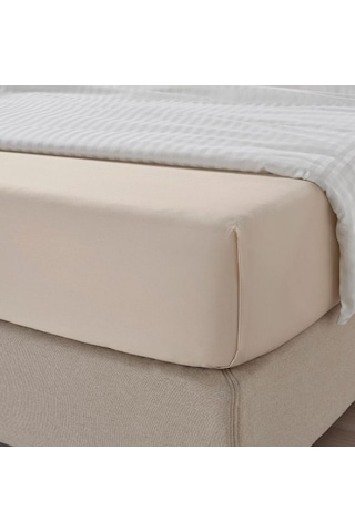 Ikea Nattjasmın Çift Kişilik Çarşaf 240 X 260 Cm Bej