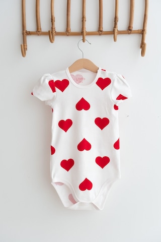 Lilabio %100 Pamuk Kalpli Kısa Kollu Bebek Body Beyaz