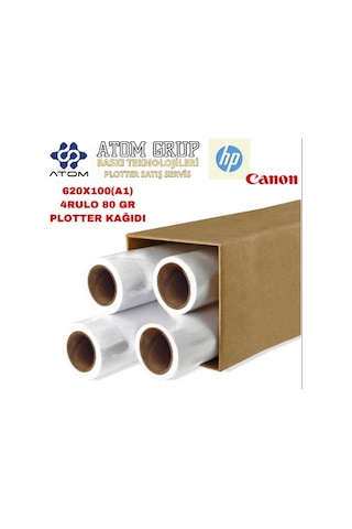 HP Plotter Kağıdı 620 x 100 M 1 Koli 4 Adet HP Plotter Kağıdı 620 x 100 M 1 Koli 4 Adet