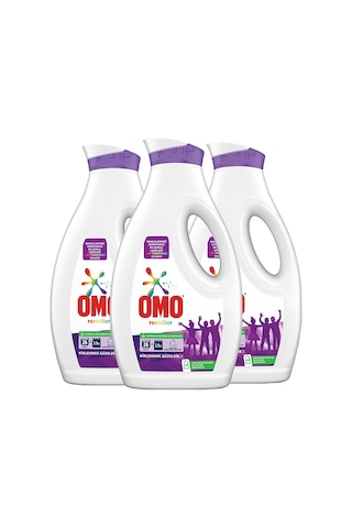 Omo Renkliler için 26 Yıkama Sıvı Deterjan 3 x 1690 ML