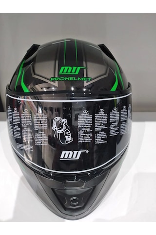 Mts Pro 801 Lead Güneş Gözlüklü Kask Siyah - Yeşil