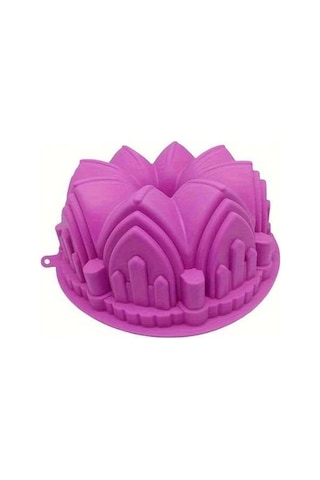 Trendooze Gaojunshop01 Mor Kale Taçlı Silikon Kek Kalıbı, Şık Dıy Çikolata Kek