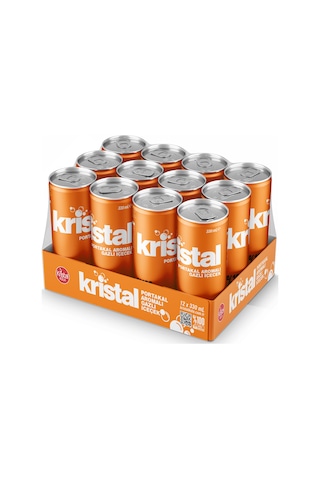 Kristal Portakal Aromalı Gazlı İçecek 330 ml 12'li