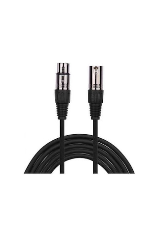 Fortunelane Muslady C2223 3 Pin Xlr Ses Kablosu, 5 Metre, Siyah, Hafif Demlenmiş Ses İletimi