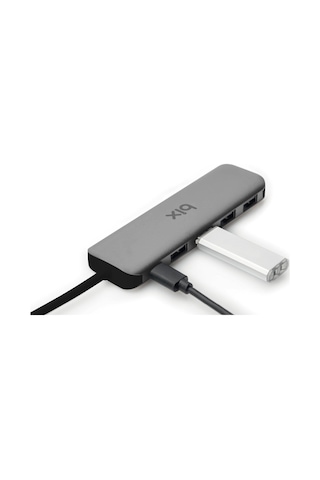 Bix BX07HB Type-C to Type-C 4 Portlu USB 3.0 Çoklayıcı Dönüştürücü Adaptör