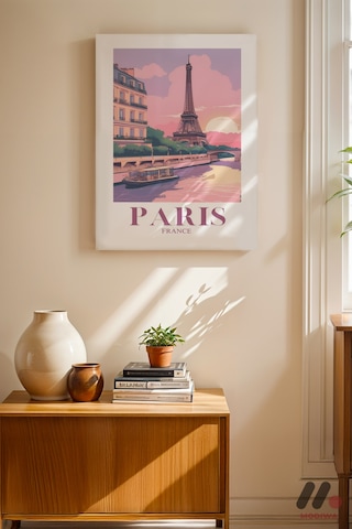 Paris Seyahat Posteri, Çerçevesiz Yüksek Kalite Duvar Afişi - Seyahat Severlere Hediye
