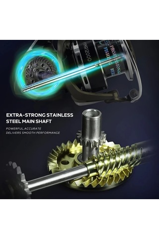 Motion003 Mbln Marka Hm R2-12000 Serisi Buyuk Boy Doner Makara Aliminyum Alasim Spool Guclu Frenleme Tuzlu Su Balikcilik Makarasi