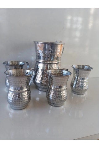 Aluminyum Sürahi Ve Bardak.