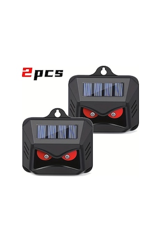 Motion003 Goxawee Siyah 2 Adet Güneş Enerjili Hayvan Kovucu Led Işıklı Kemirgen Savunucu Bahçe Çiftlik Koruma