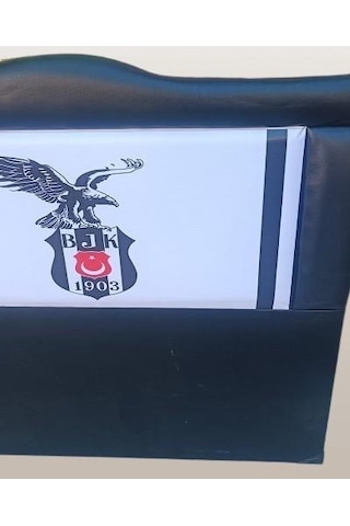 Bengi Ticaret Dk Taraftar Beşiktaş Suni Deri Kumaş Tek Kişilik Başlık Siyah 90